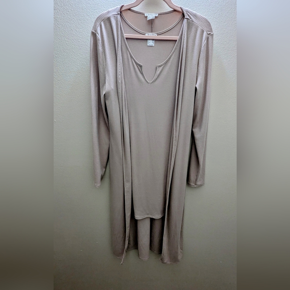 Two Piece Dress W/ Matching Cardigan